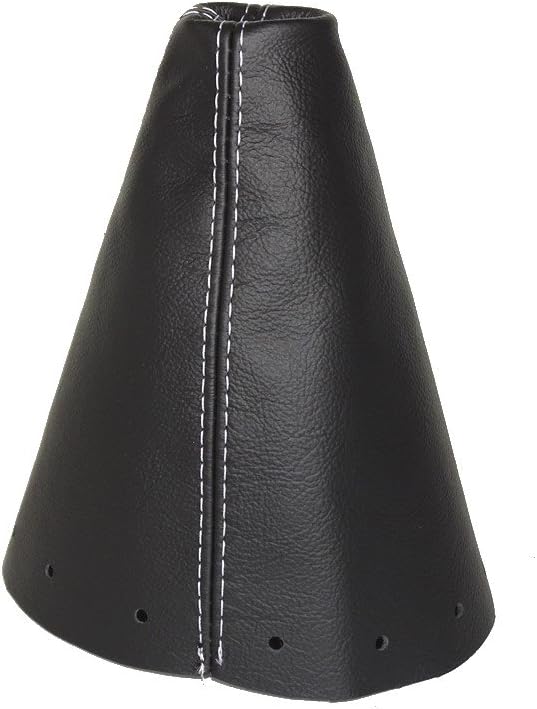 FOR PROTON GEN 2 2004-12 SHIFT BOOT BLACK LEATHER WHITE STITCHING