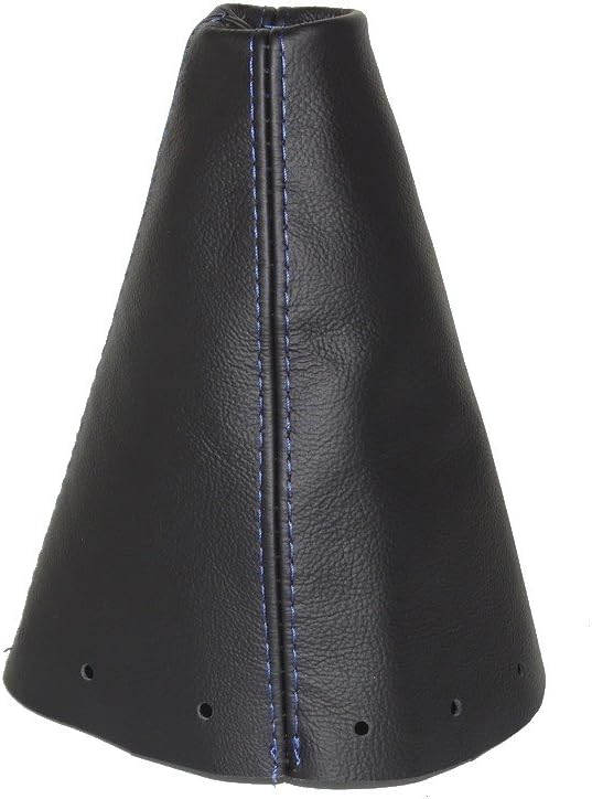 FOR PROTON GEN 2 2004-12 SHIFT BOOT BLACK LEATHER BLUE STITCHING