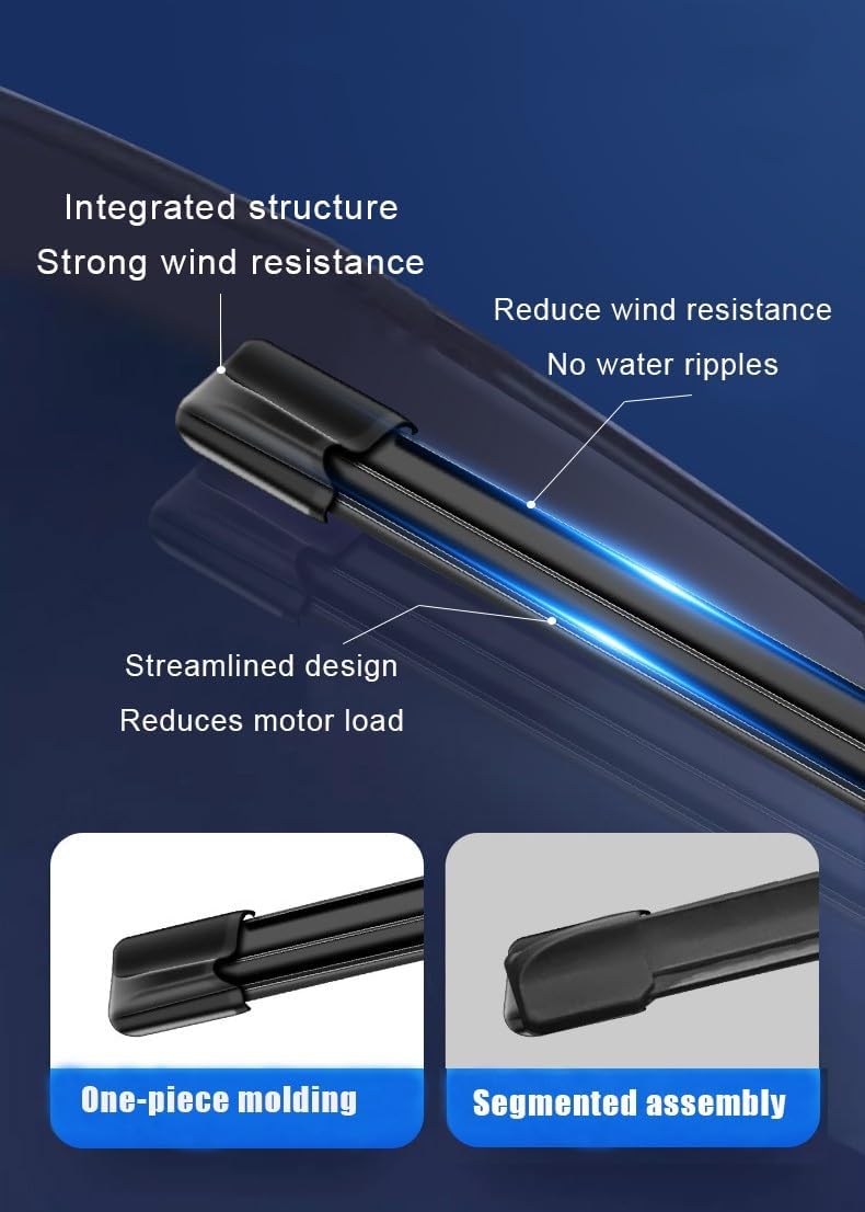 Car windshield wipers for Proton Gen 2,High Definition Streak-Free Wiper Blades-All-Weather Fit,Durable 6-Layer Rubber&Easy Tool-Free Installation for Clear Vision