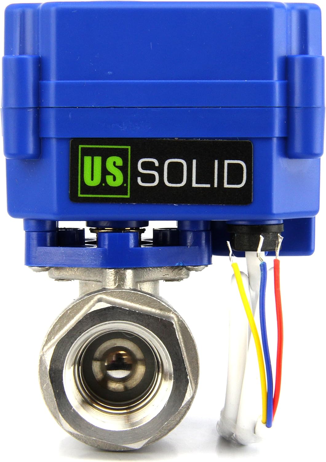 U.S. Solid Motorized Ball Valve- 3/4″ NSF Certified 304SS Electrical Ball Valve with Full Port, 9-24V AC/DC and 3 Wire Setup