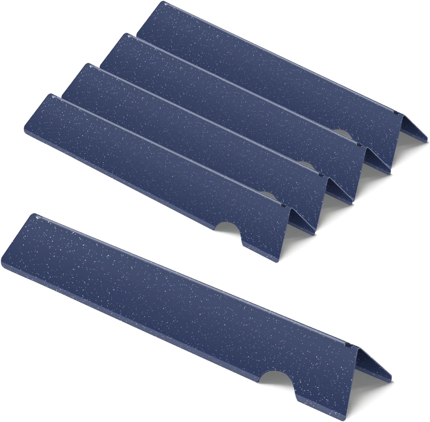 17 Inch Flavorizer Bars for Weber Genesis II/II LX 300, II E310, II E315, II E335, II LX340 Gas Grill with Front Control Knobs, 5 Pcs Porcelain Steel Flavor Bars For Weber Genesis II Parts